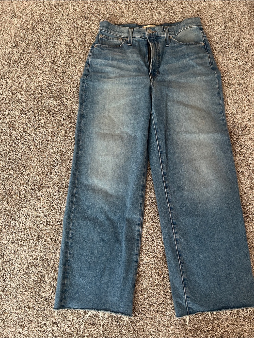 Madewell Classic women’s Perfect vintage wide leg crop Jeans - Faded Blue